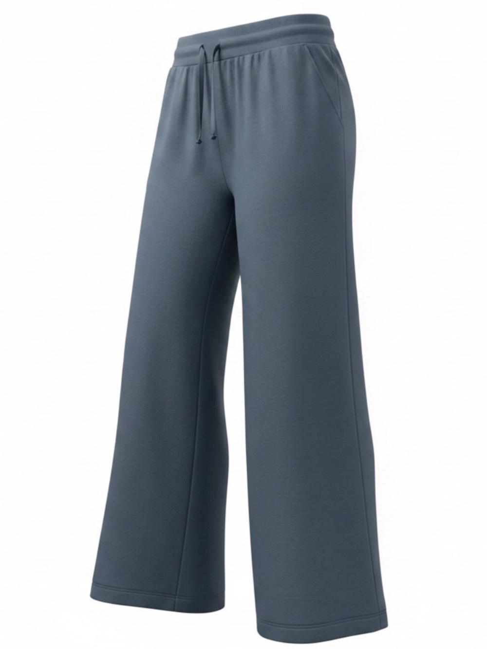 CALIA - Wide-Leg Drawstring Pants - Slate Gray